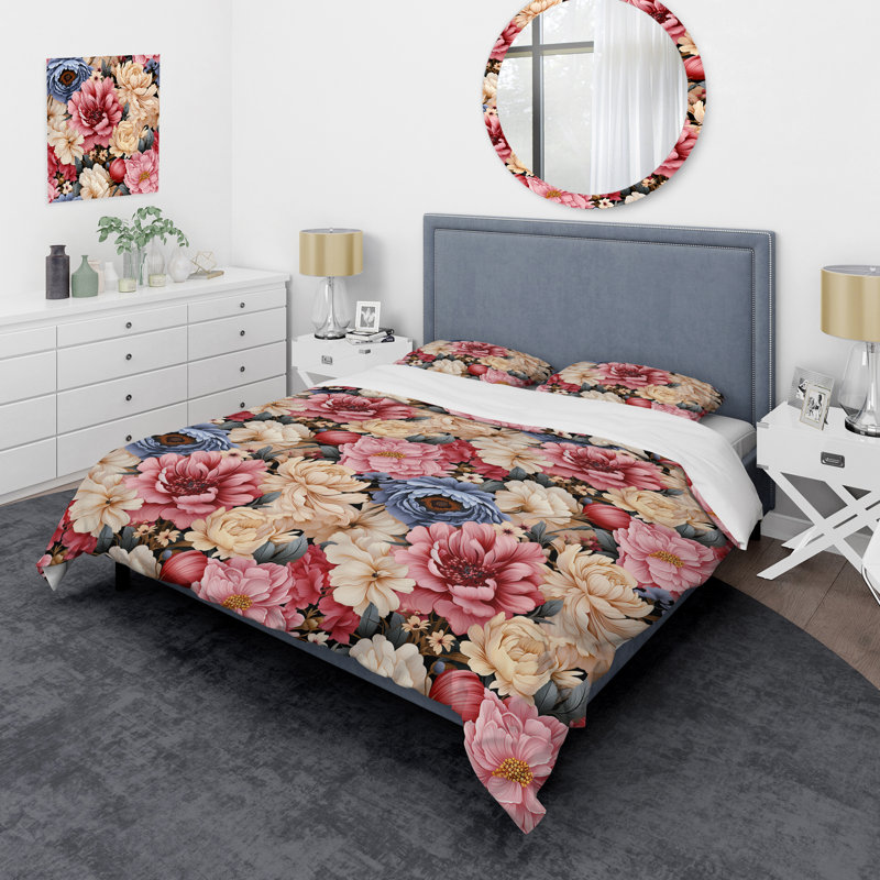 Ensemble de housse de couette Mulitcolor, Housse de couette pour très grand lit et 2 très