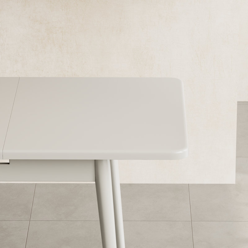 Table de salle à manger extensible Abhinav, Blanc