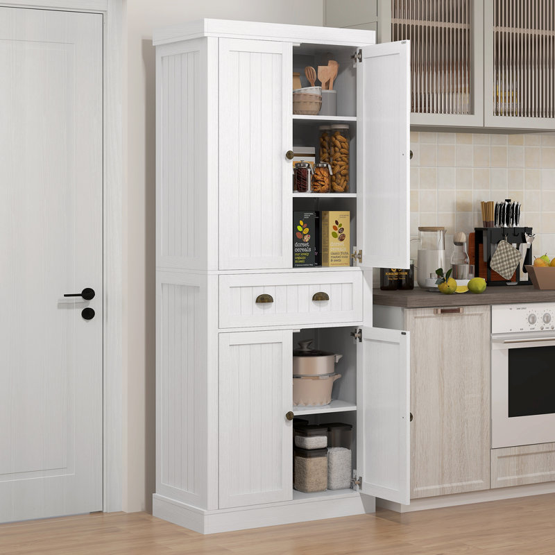 Armoire garde-manger de style campagnard, Blanc