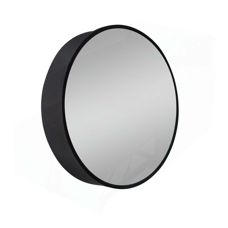 Armoire de salle de bain chic avec cadre en métal avec miroir pour un rangement élégant, Noir