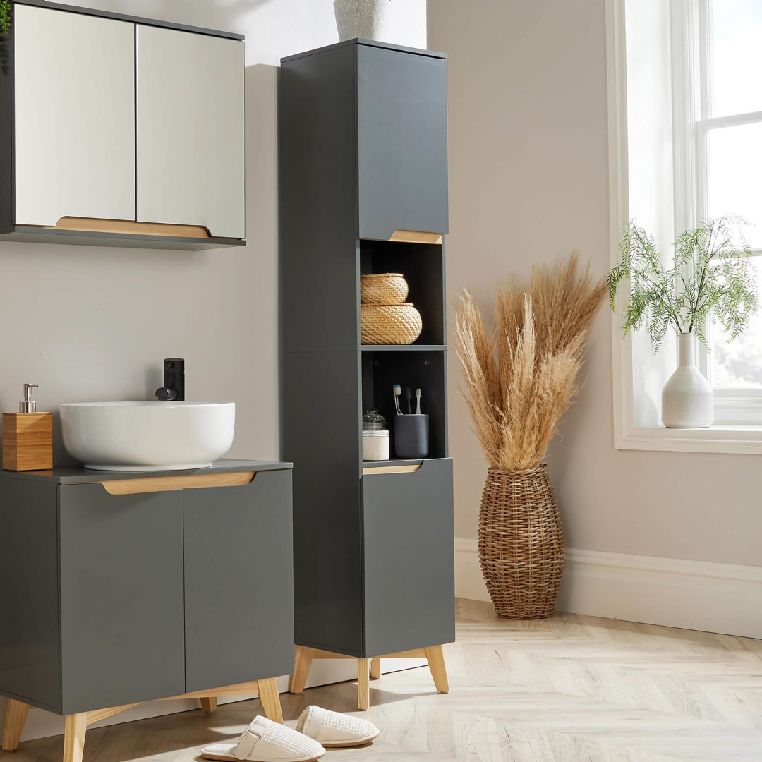 Florence 2 Door Freestanding Tall Bathroom Cabinet