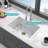 27" Undermount Single Bowl Ceramic Kitchen Sink - Dual Mount  Ceramic Rectangular Deep Single Bowl Sink Basin