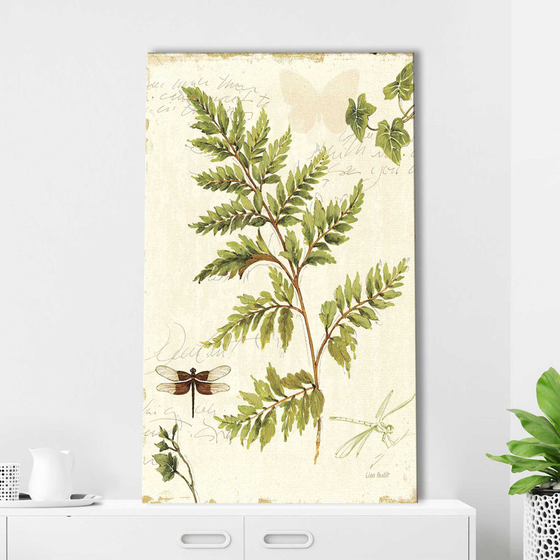 Ivies and Ferns I Crop - Peinture, L 18 po x H 30 po, Toile tendue
