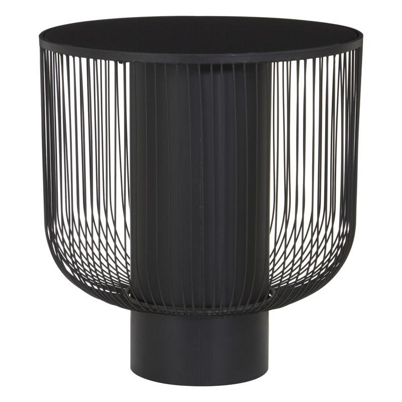 Cockrell Glass Top Drum End Table