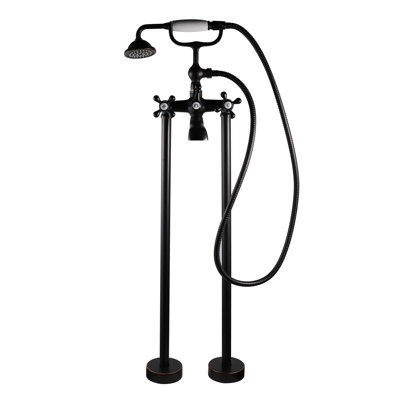 Tahoe 2 Handle Floor Clawfoot Tub Faucet with Diverter