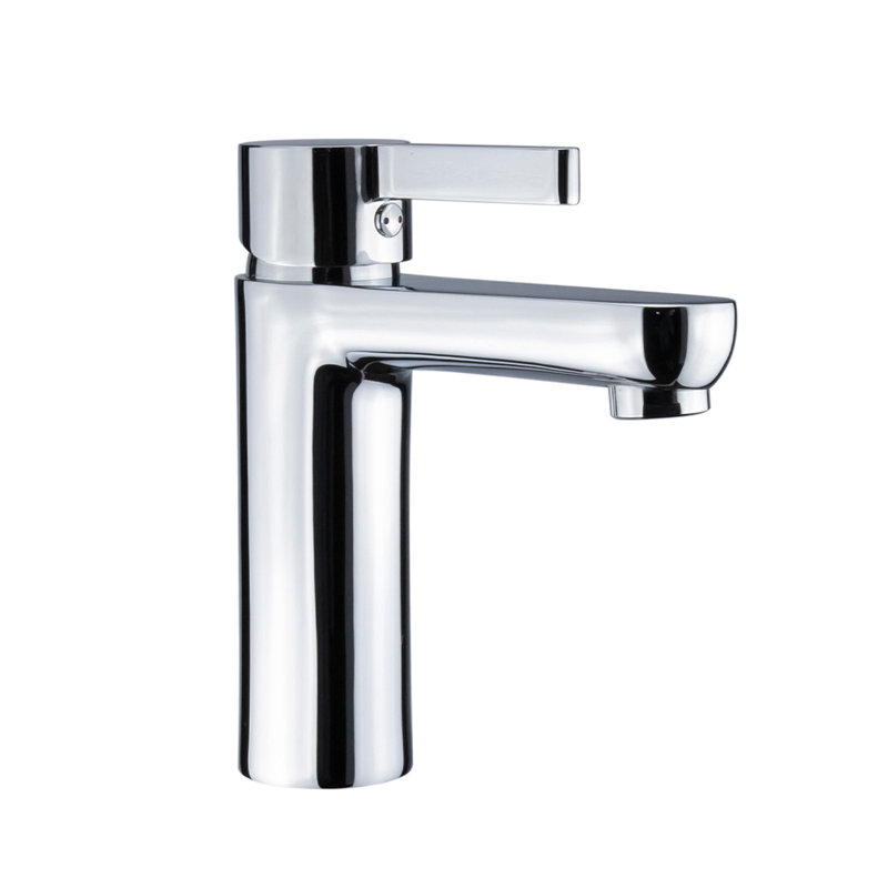 Robinet de lavabo luxueux à finition nickel brossé