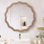Miroir mural rond en bois