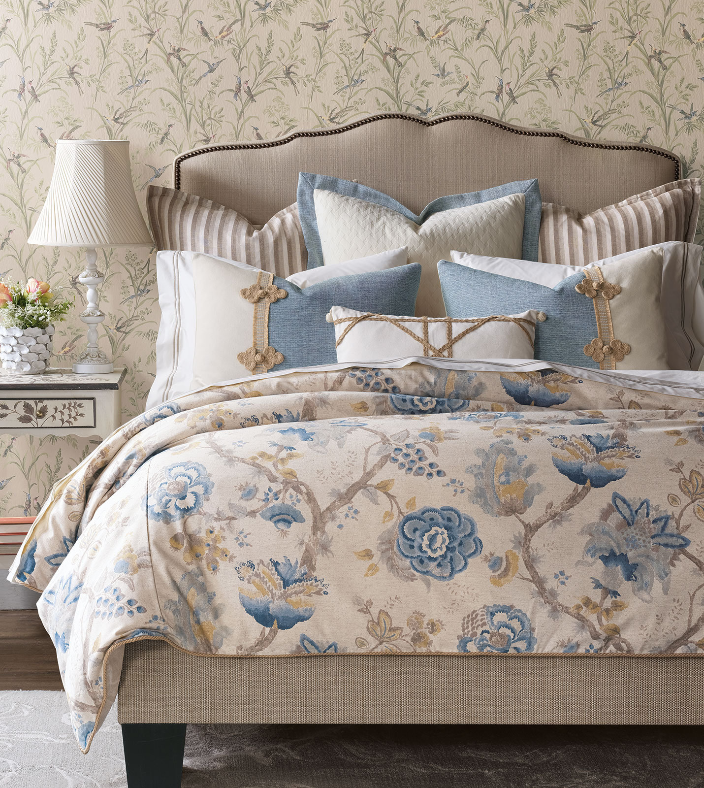 Eastern Accents Emory Farmhouse/ Country Cotton Blend Floral Duvet Cover & Reviews | Wayfair