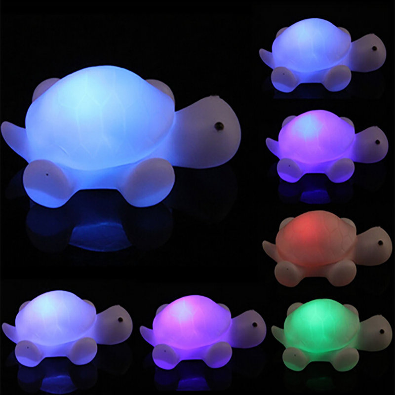 Tortue DEL 7 couleurs changeantes veilleuse fête colorée