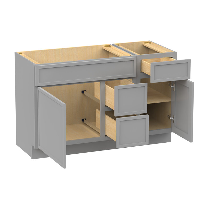 Base de meuble-lavabo simple 51 po seulement, Gris