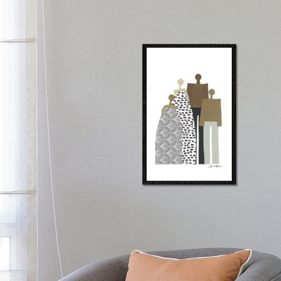 Diverse Family Portrait 1 Piece Wall Art on Canvas