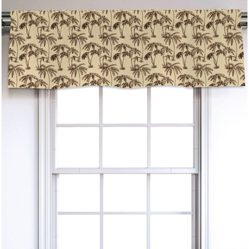 Sateen Floral Ruffled Window Valance
