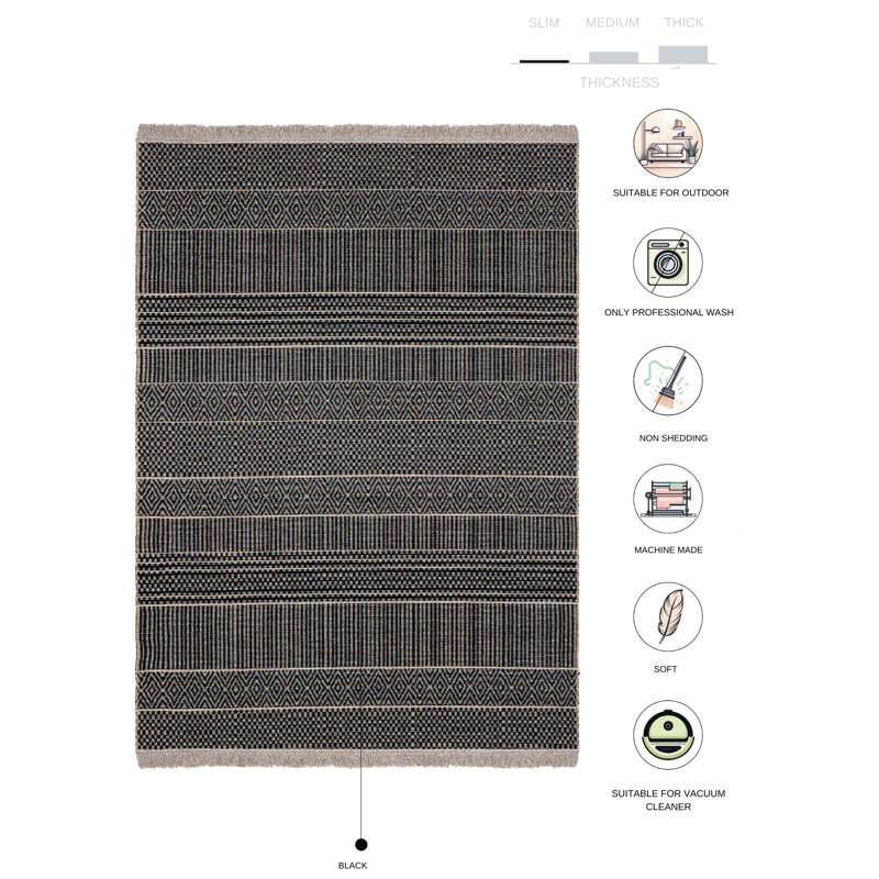 Steliya Geometric Indoor Rug, Rectangle 6'7" x 9'7"
