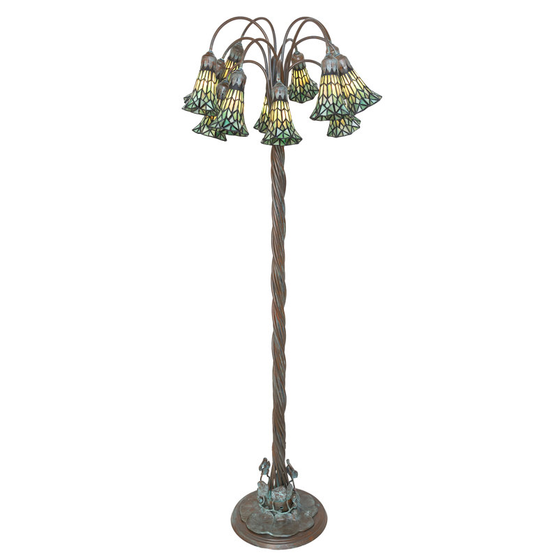 Meyda Tiffany & Stained Glass Tree Floor Lamp, Green