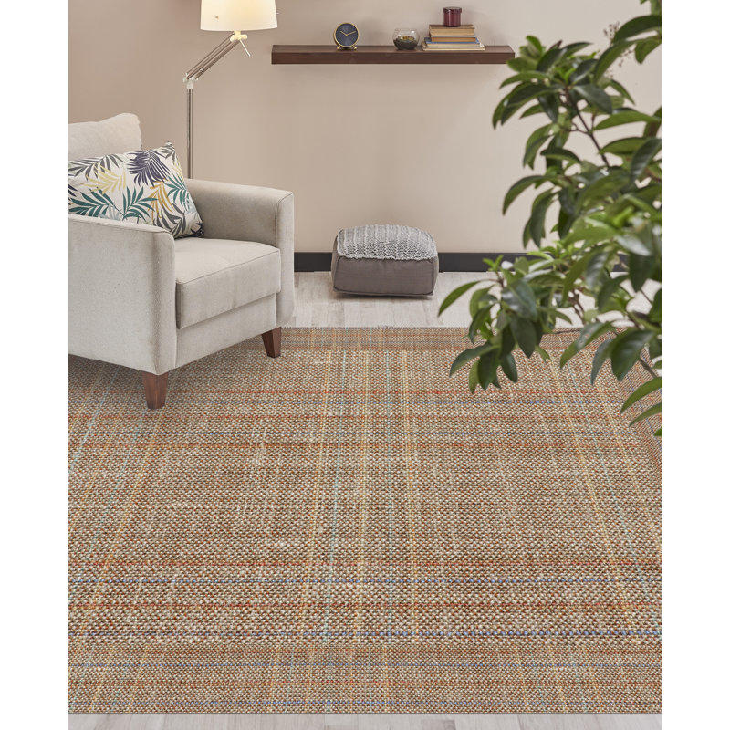 Safeera Vinyl Machine Printed Area Rug, Rectangle 5'3" x 7'10.5"
