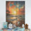 Beachside Sunset Horizon I - plage sur bois