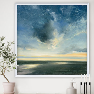Cadre à photo « blue littoral », reproduction d’art sur toile