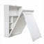 Bureaux, bureau mural moderne pliant compact avec rangement pour bureau personnel, blanc | Panneau de particules