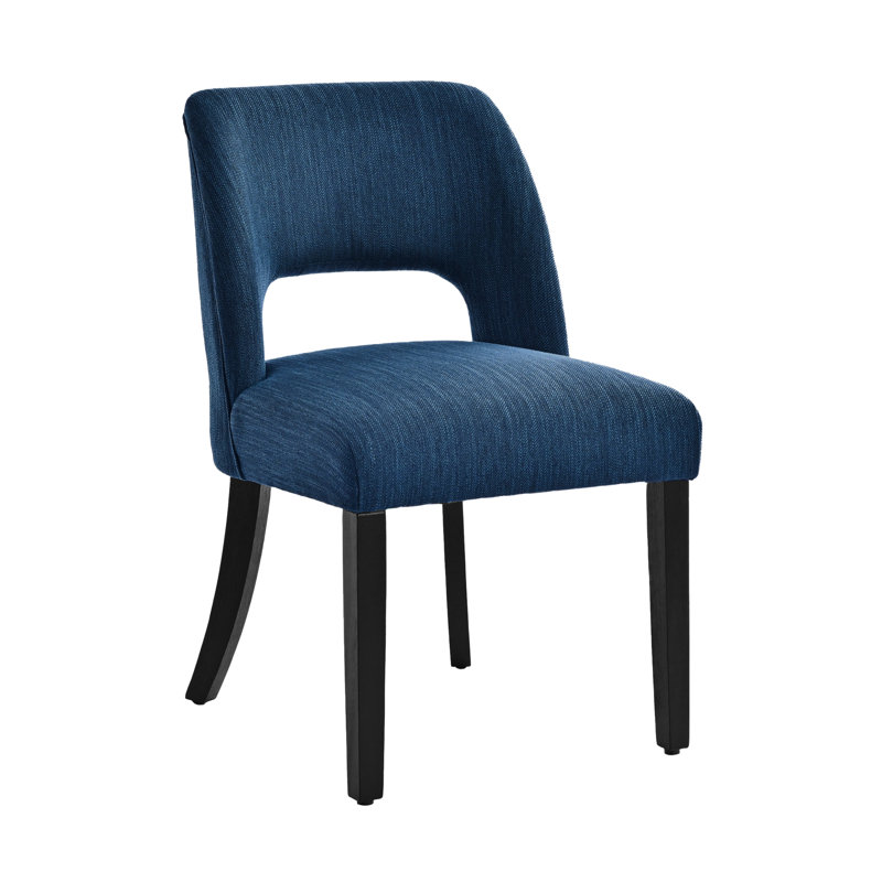 Isfried Upholstered Hollow Back Side Chair, 6, Blue