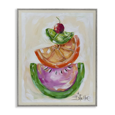 Art de la giclée par tranches de fruits empilés par Estelle Grengs