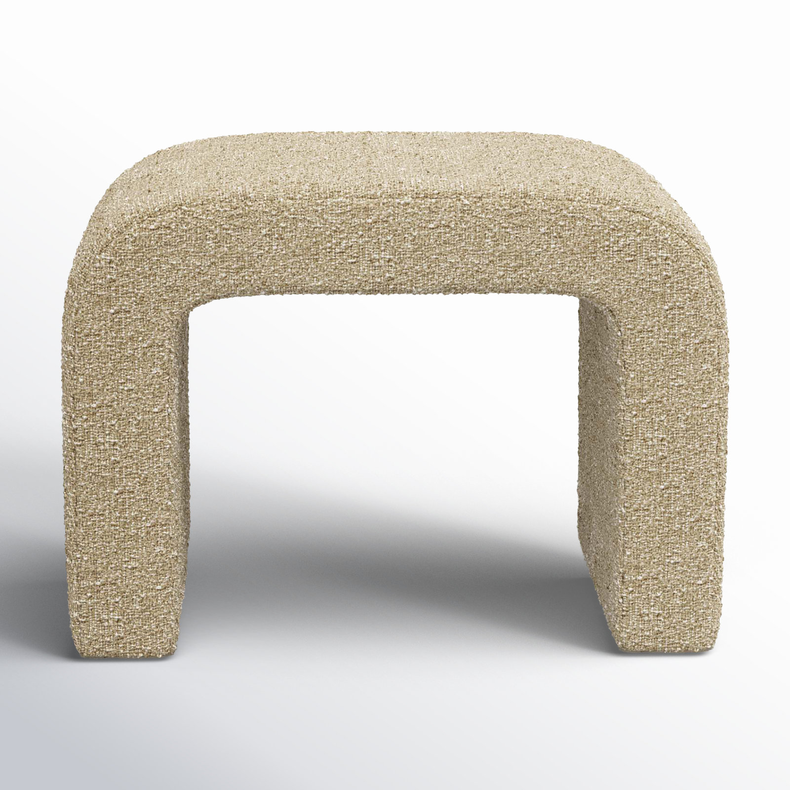 Barley 28" Wide Standard Ottoman, Classic Buff Boucle