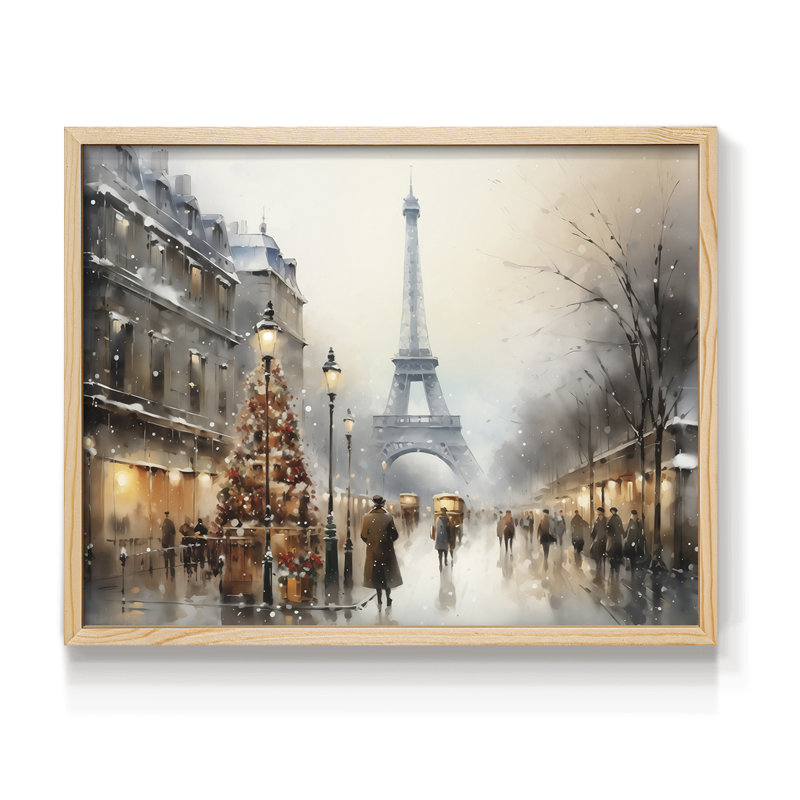 Chirstmas Art-CCCXXVII -Framed Print - Restickable, Natural, 11" H x 14" W