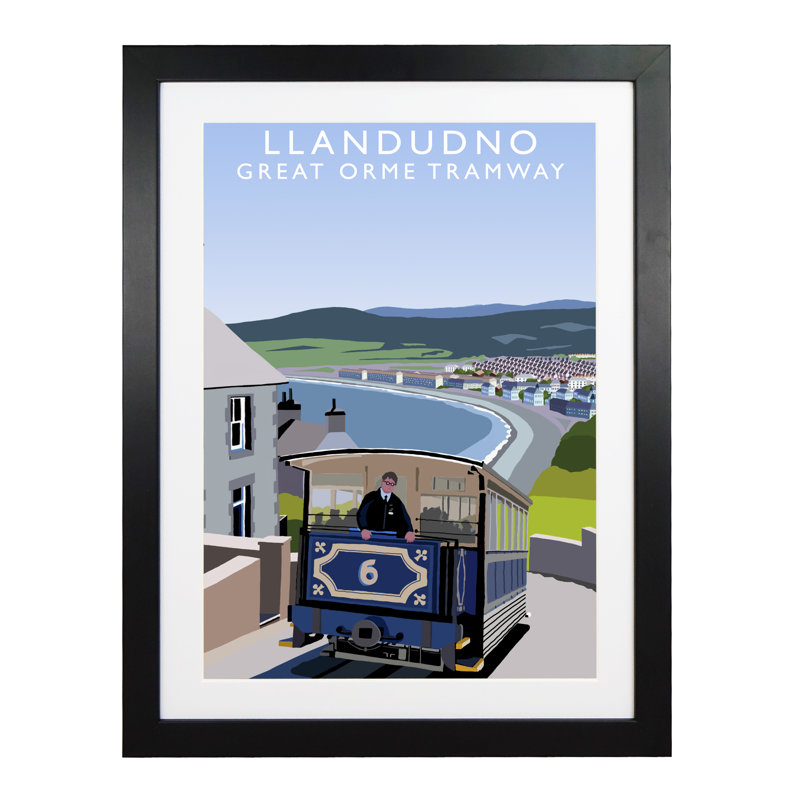 Llandudno 2 by Richard O'Neil - Print, Black Wood Frame, 43.5 cm H x 33.5 cm W x 2.2 cm D