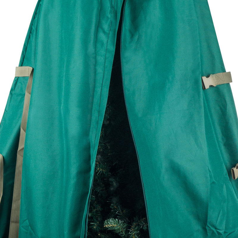 Christmas Tree Storage Bag - Upright Zippered Canvas Cover for Artificial Trees with Buckle Straps and Cinch by Tiny Tim Totes
