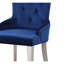 Mobilier de salle à manger luxueux avec velours bleu