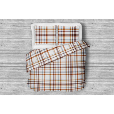 Plaid Duvet Cover Set with Pillowcases