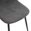 Ensemble de table et de chaises, chaises d'appoint rembourrées de style médiéval moderne, 6 chaises de salle à manger gris foncé et une table de salle à manger rectangulaire en bois aggloméré rustique de style industriel.-1967227098