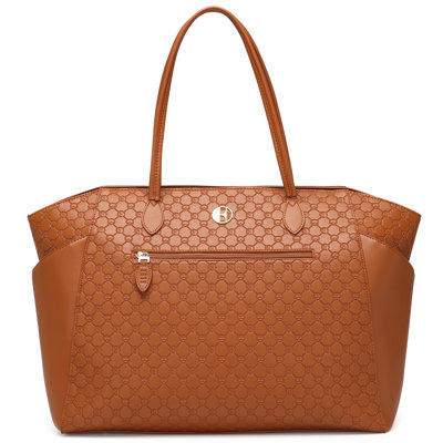 ELLE Compass 32L Vegan Leather Monogram Weekender Duffel Bag