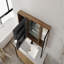 Armoire de toilette 41,7 po avec rangement, armoire à pharmacie murale avec porte miroir, tablettes en verre réglables, contreplaqué