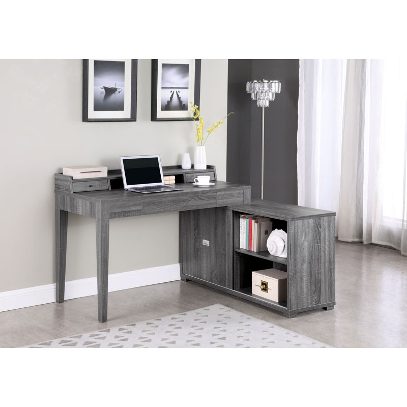Bureaux de direction en L réversible avec huche Lewisville