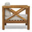 Chaise d'extérieur en bois de style moderne du milieu du siècle et siège avec housse de siège imperméable