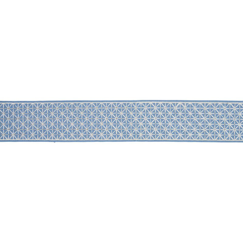 Directoire Fabric, Blue/Ivory