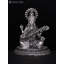 Petite statue en laiton plaqué argent 4 pouces Devi Saraswati