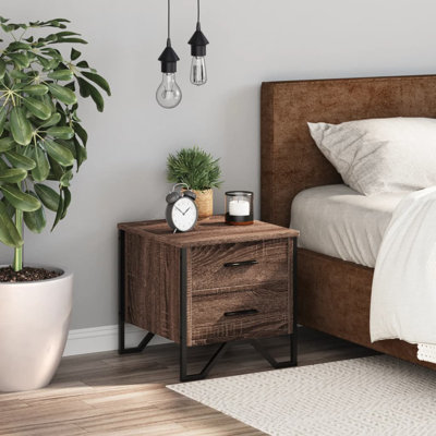 Aimilios 40cm W Metal Bedside Table