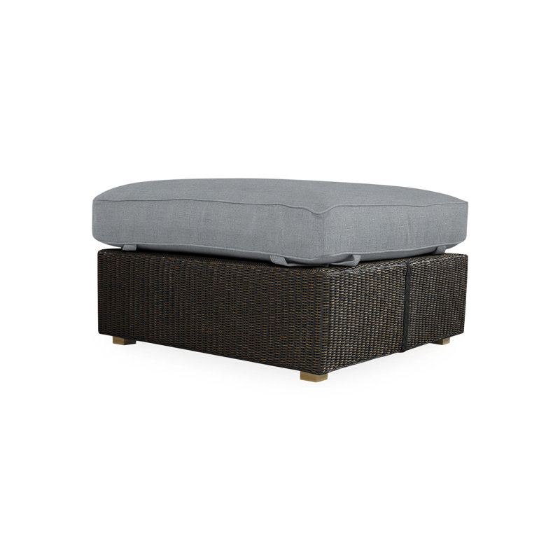 Hamptons Outdoor Ottoman, Cottage Pepper, Mink