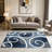 Blue Swirl carpet-easy to clean, machine-washable, soft and comfortable; suitable for door mats, kitchens, living rooms, bedrooms, corridors, and laundry areas. Easy to clean, durable carpet for home decoration.-1248538953
