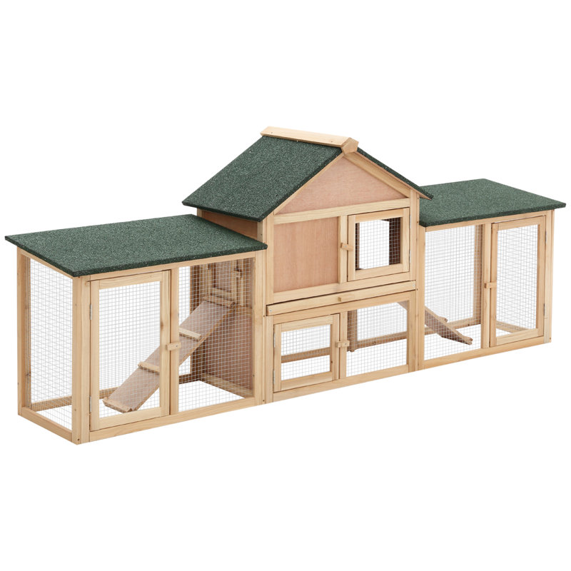 Cage à lapins d'extérieur de 83 po Pawhut, Jaune