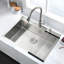 Heat Stainless Steel 30 In Sink With Extra-Spacious Basin & Soundproof Pad Rust Bottom Grid For Kitchen Use