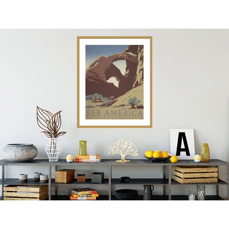 «See America» par Frank S. Nicholson, impression giclée sur cadre, H 40,77 po x l 33,5 po