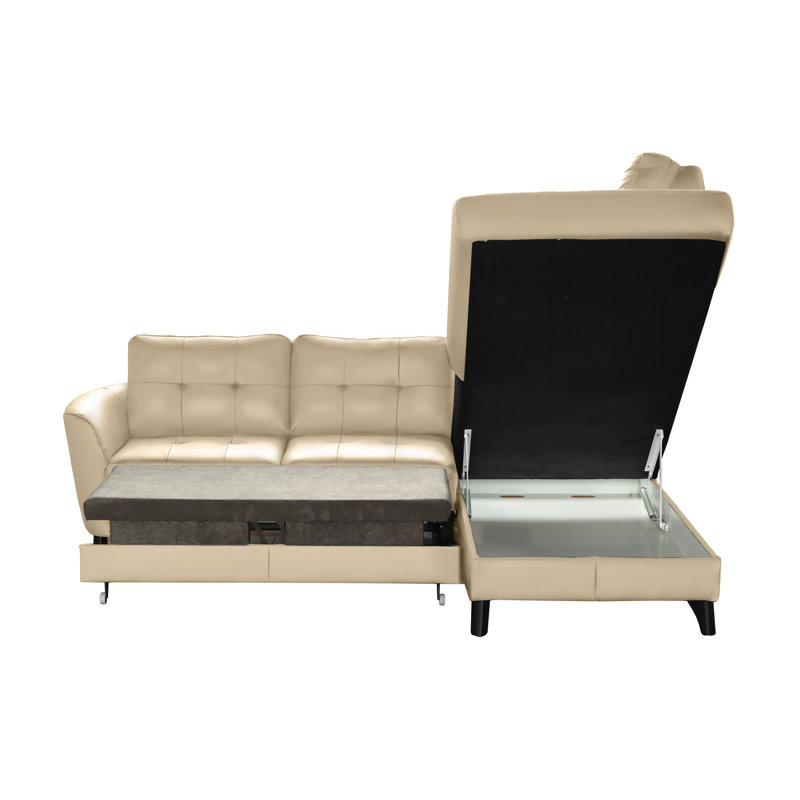 Hunnewell Sleeper Corner Sofa, Right Hand Facing, Beige