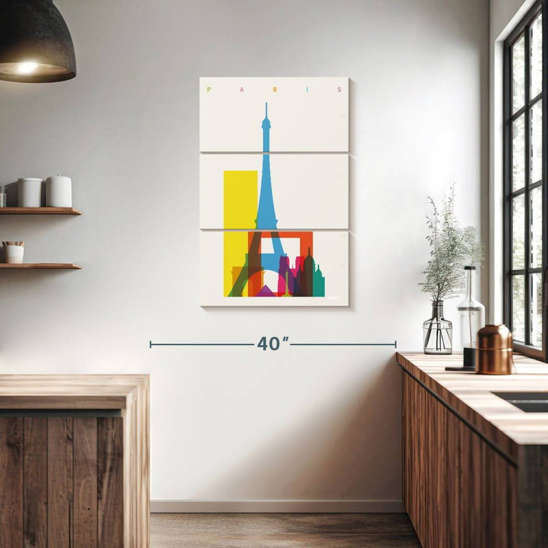 Sirci Paris coloré, H 38 po x l 24 po