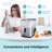 Simzlife 35 Lbs. Daily Production Nugget Stainless Steel Kitchen Countertop Ice Makers, Chewable Ice Maker Machine for Camping and Party