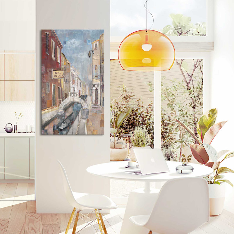 Hotel Vincenza par Katherine And Elizabeth Pope - peinture, Toile tendue, H 48 po x l 28 po x P 1,5 po