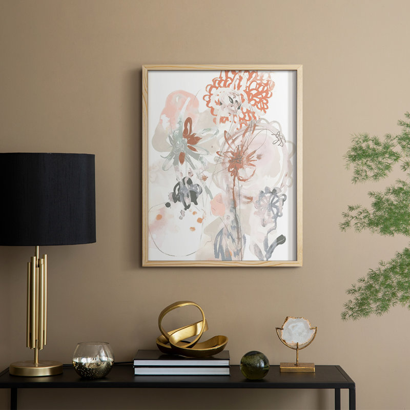 «Petal Drift III», reproduction encadrée - bois massif, H 15 po x l 12 po