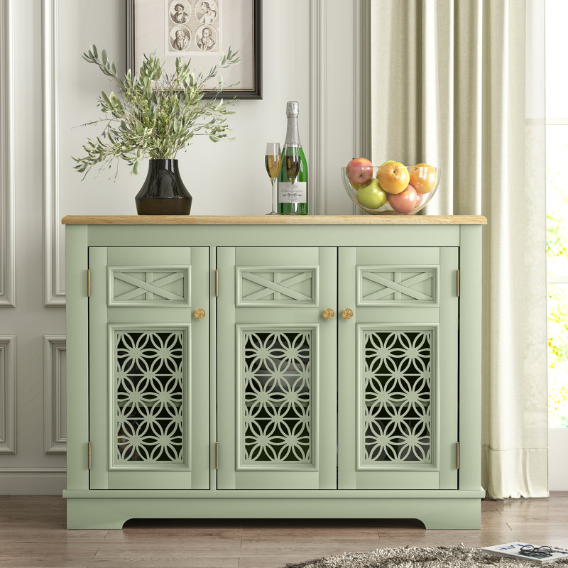 Storage Sideboard, Brown/Green