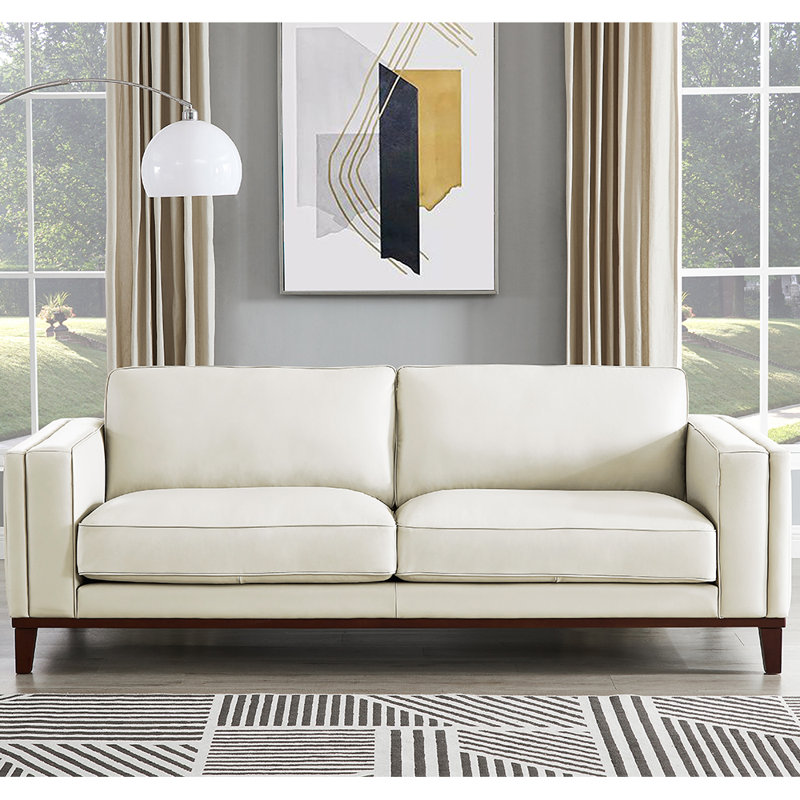 Warner Top Grain Leather Sofa Couch